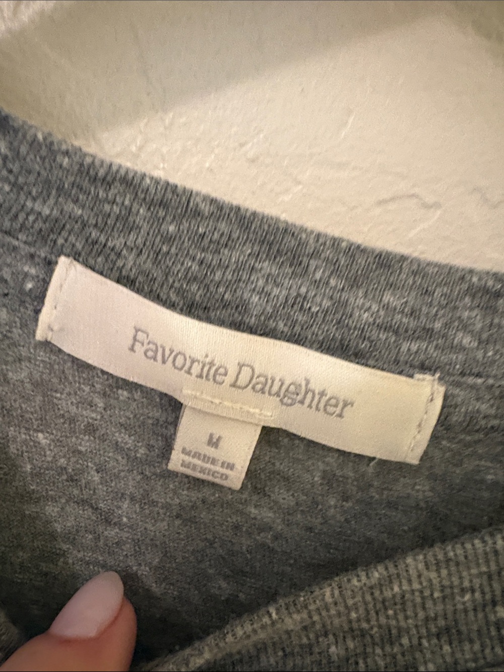 Favorite Daughter Heather Gray Tee with Turquoise Graphic - Picture 5 of 7